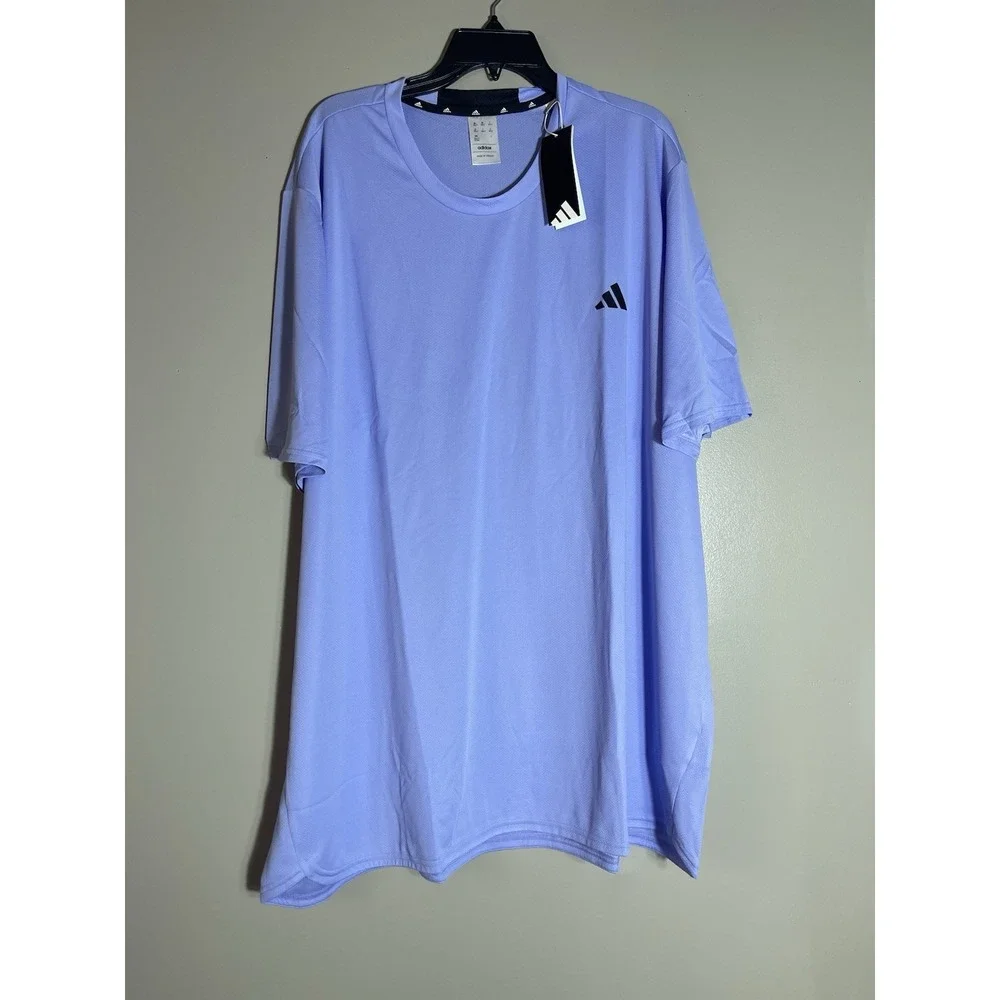 adidas Men's Activewear T-shirt Designed for Movement Big & Tall Sz 2XL Purple